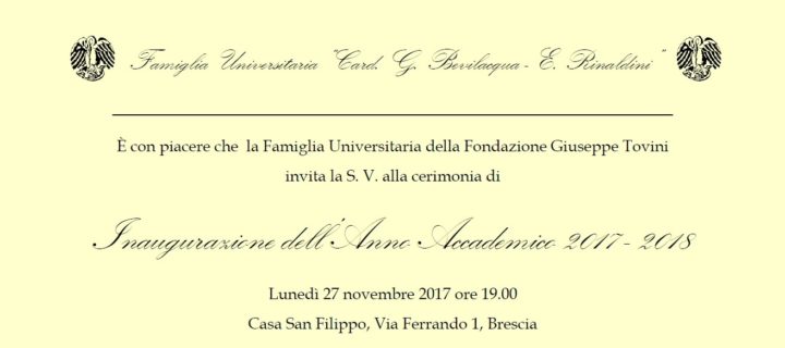 INAUGURAZIONE ANNO ACCADEMICO 2017/2018