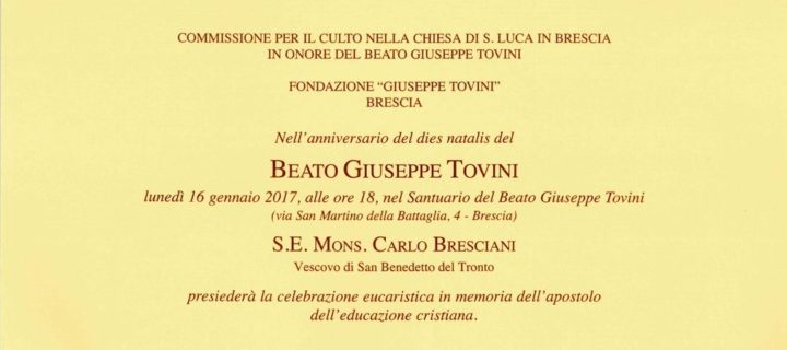 CELEBRAZIONE EUCARISTICA IN MEMORIA DEL BEATO GIUSEPPE TOVINI
