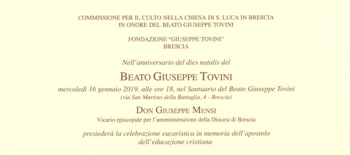 CELEBRAZIONE EUCARISTICA NEL RICORDO DEL BEATO GIUSEPPE TOVINI