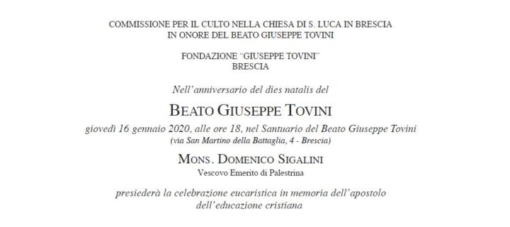 S. MESSA IN RICORDO DEL BEATO GIUSEPPE TOVINI