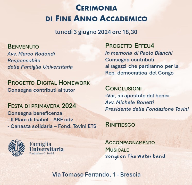 CERIMONIA DI FINE ANNO ACCADEMICO 23/24